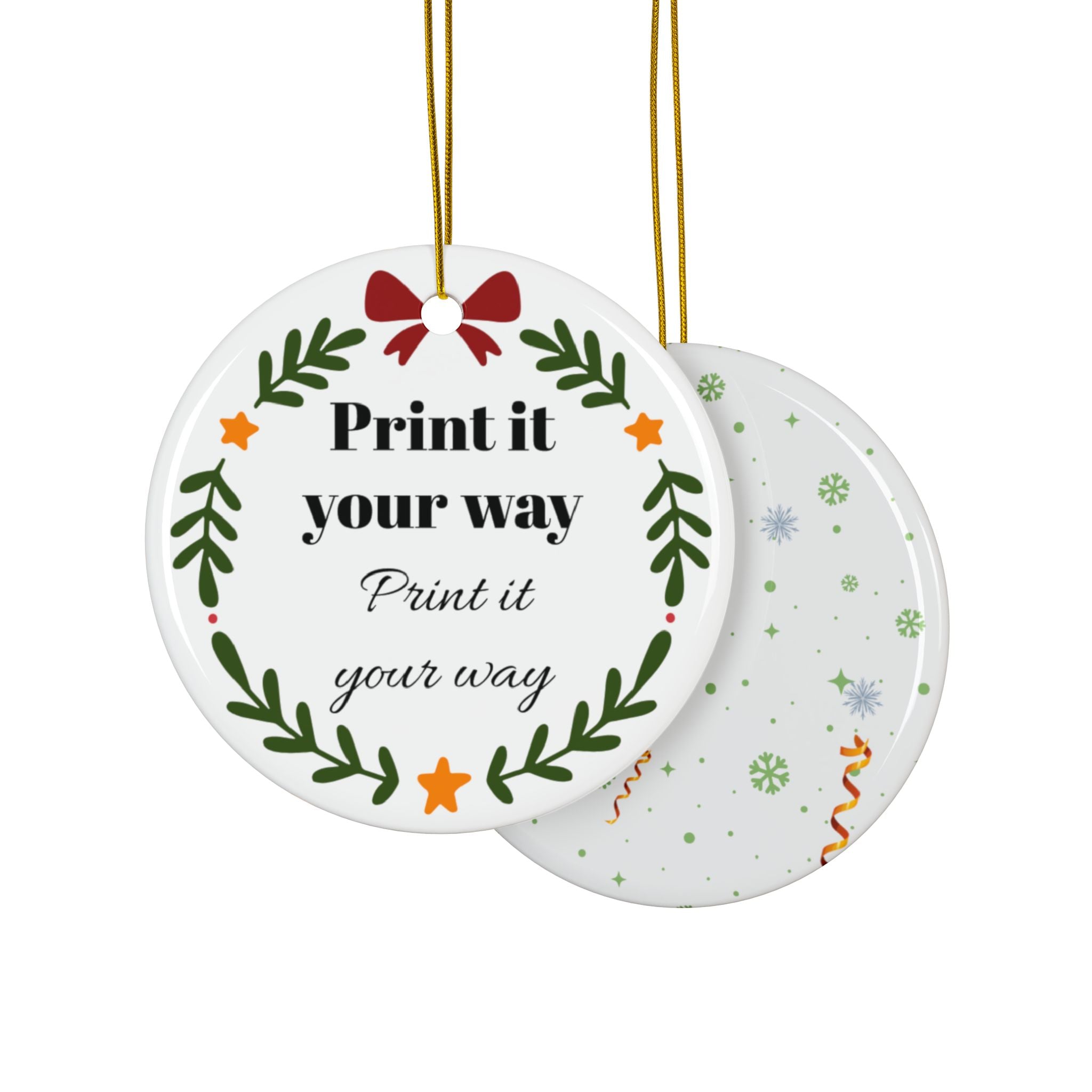Personalized Family Wreath Ornament