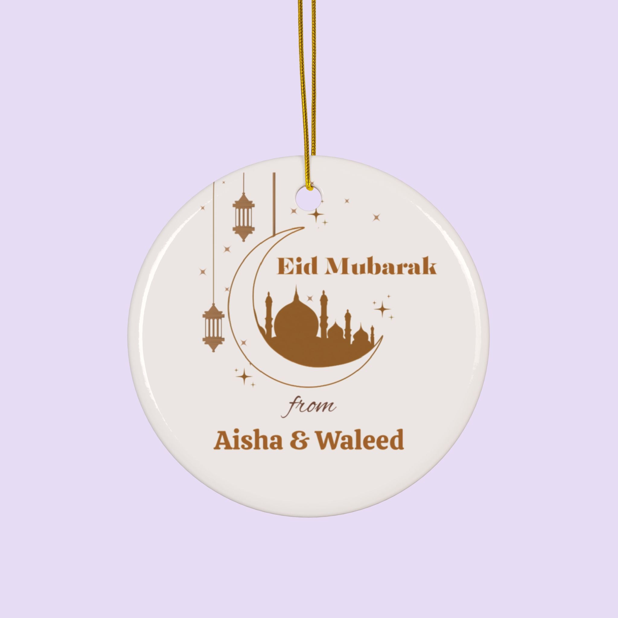 Eid Mubarak Personalized Couple Ornament