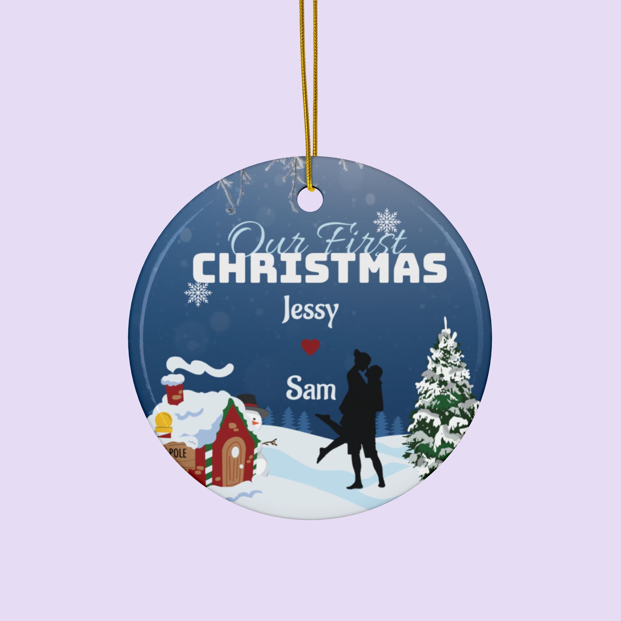 Personalized ‘Christmas’ Couple Ornament