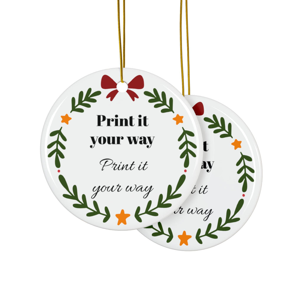 Personalized Family Wreath Ornament