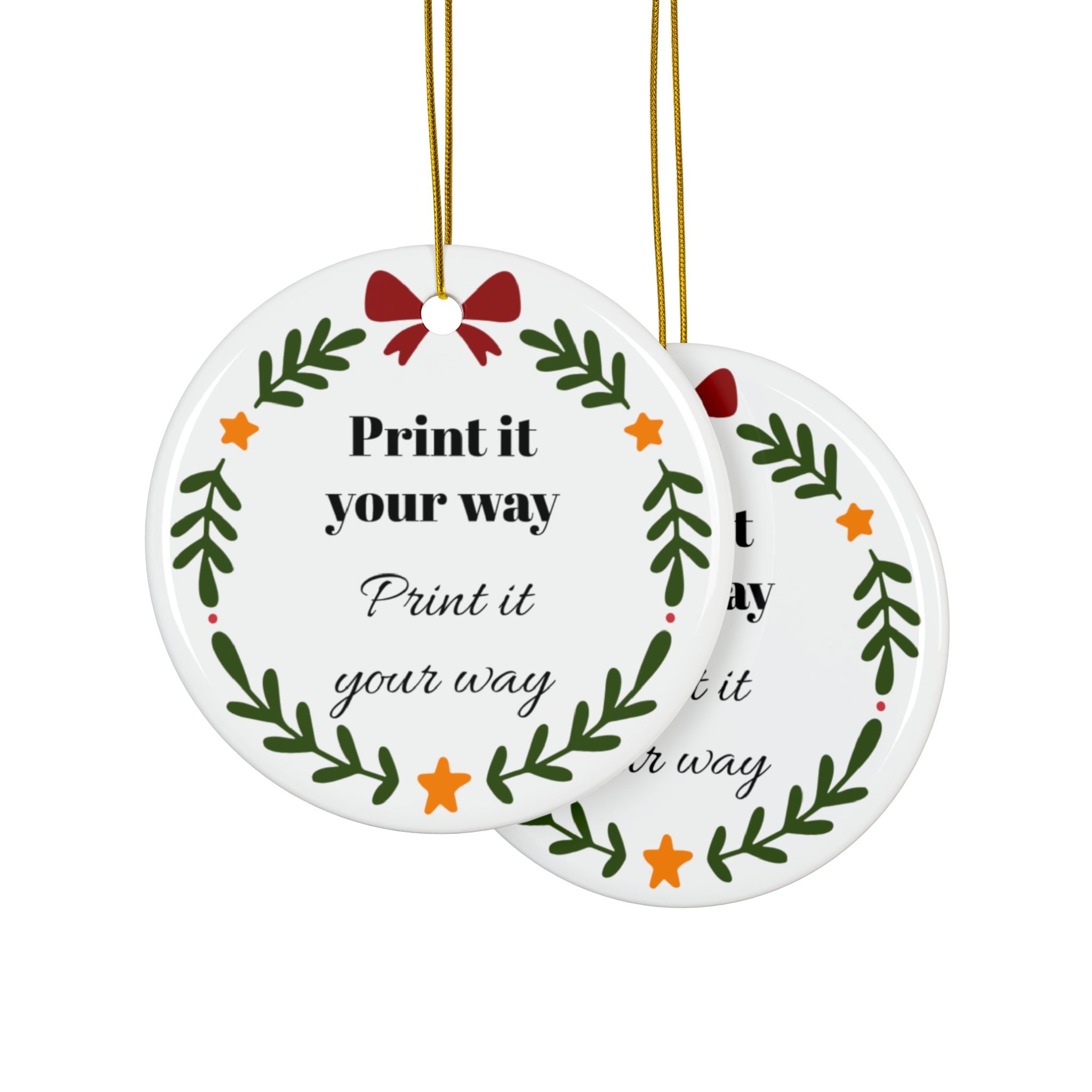 Personalized Family Wreath Ornament