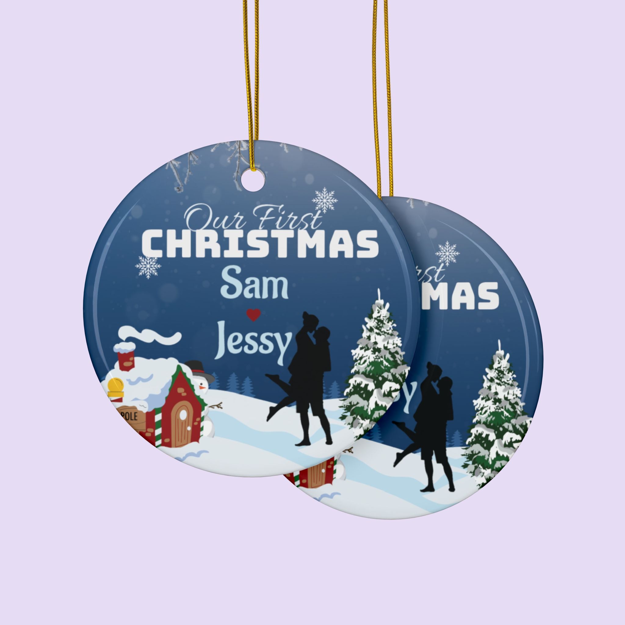 Personalized ‘Christmas’ Couple Ornament