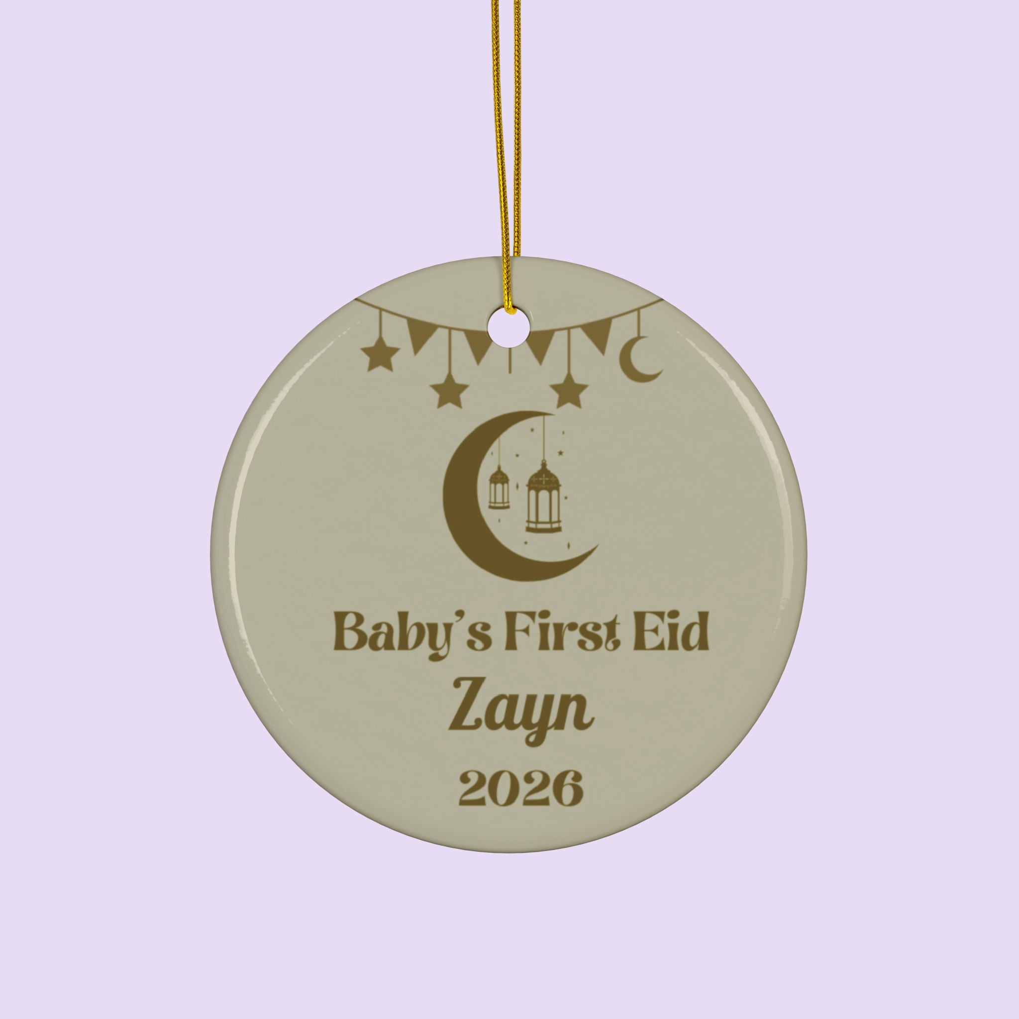 Baby’s First Eid 2026 – Personalized Ornament