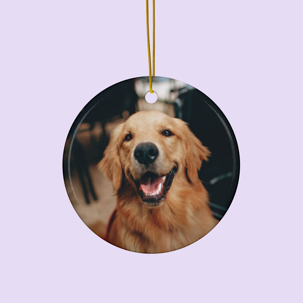 Personalized Pet Photo Ceramic Ornament